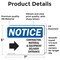 Signmission Contractor Material And Equipment Sign With Symbol, 7 in W x Rectangle, Vinyl Decal OS-2PACK-NS-D-57-L-10819 - alternate 2